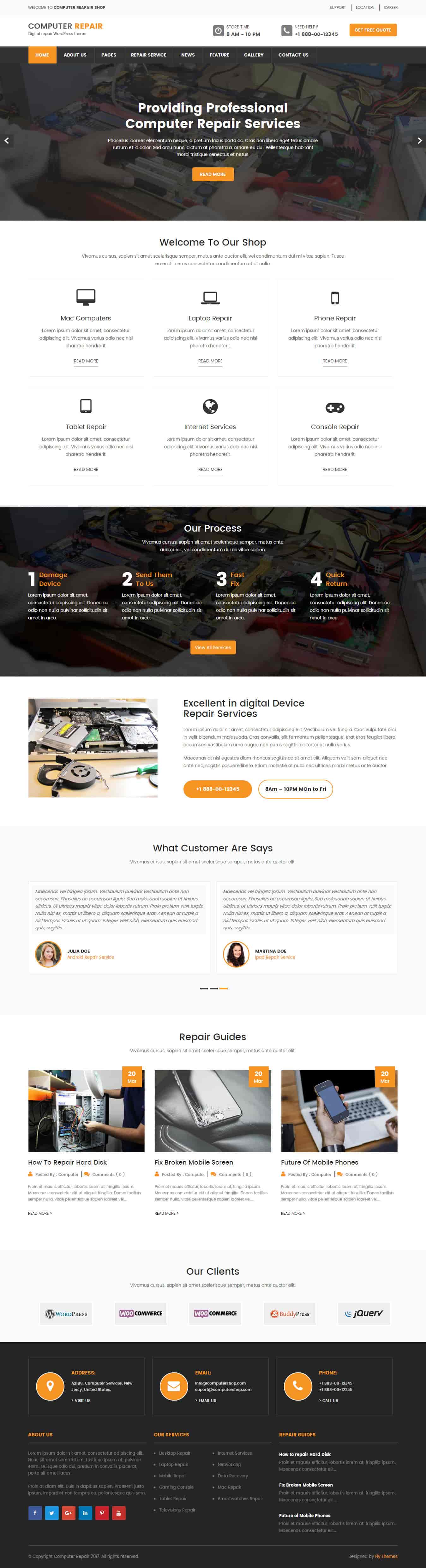 Computer WordPress Theme for computer shops and repair ...