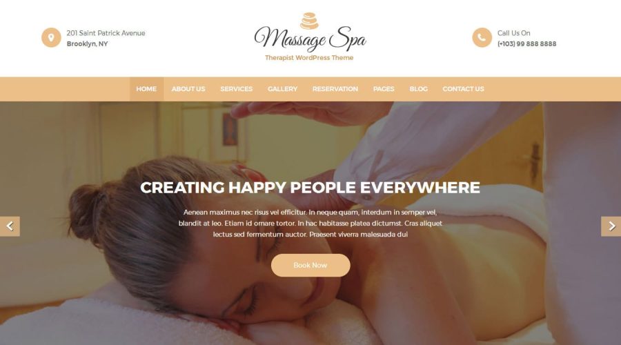 Free Massage WordPress Theme