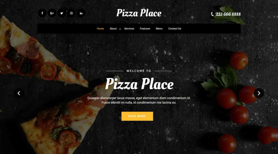 Pizza Wordpress Theme