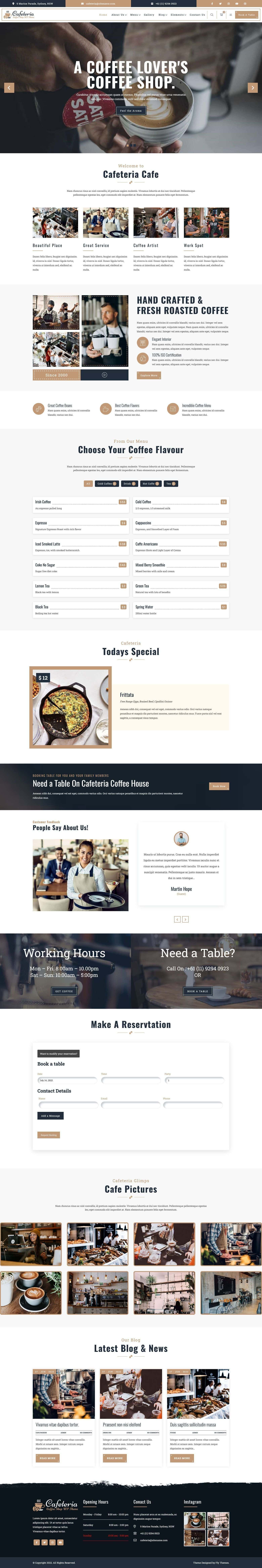 Coffee Shop WordPress Theme