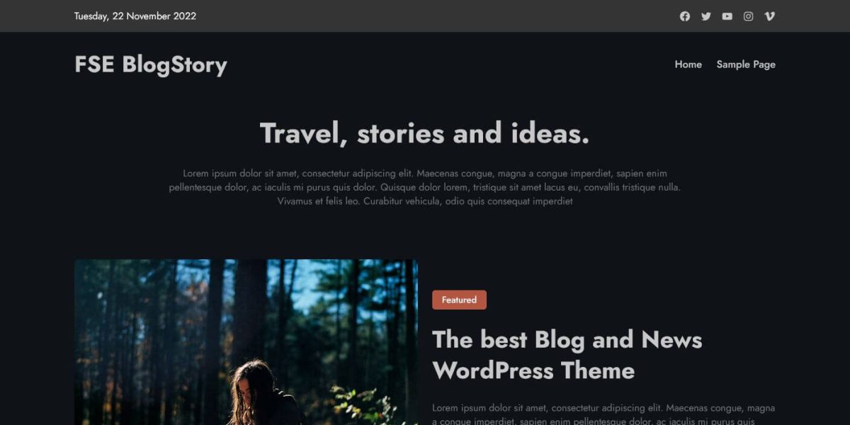 Free Blog WordPress Theme
