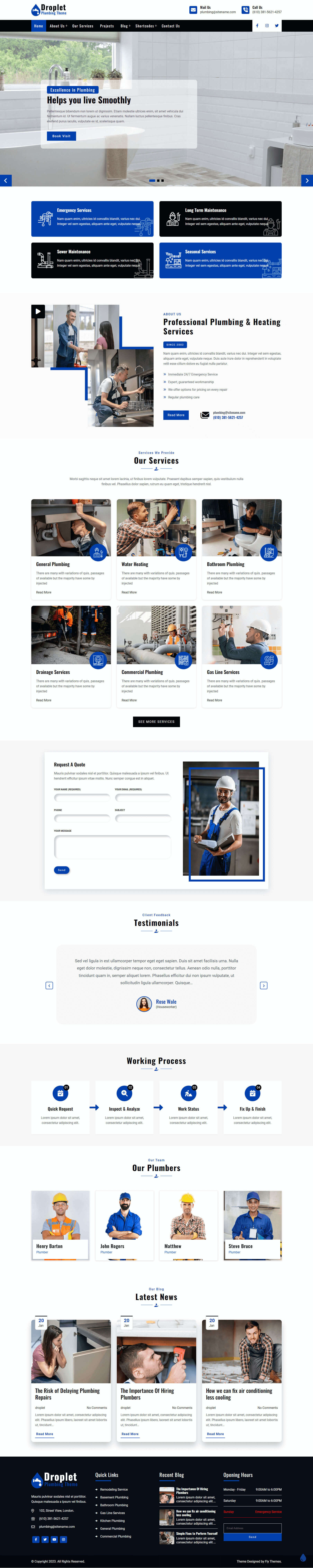 Plumber WordPress Theme