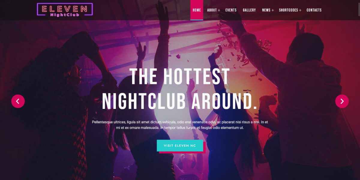 Nightclub WordPress Theme