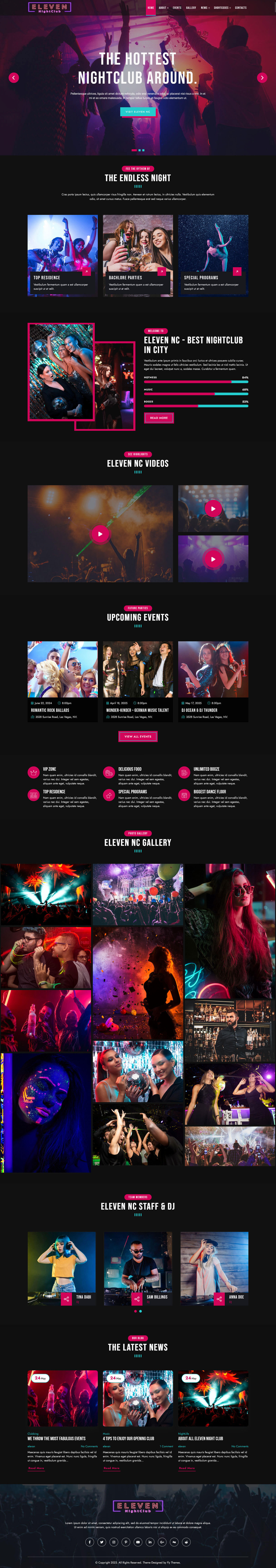 Nightclub WordPress Theme