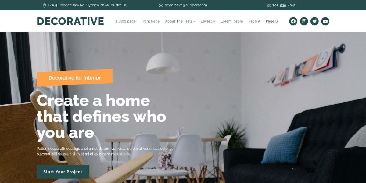 Decorative Block WordPress Theme