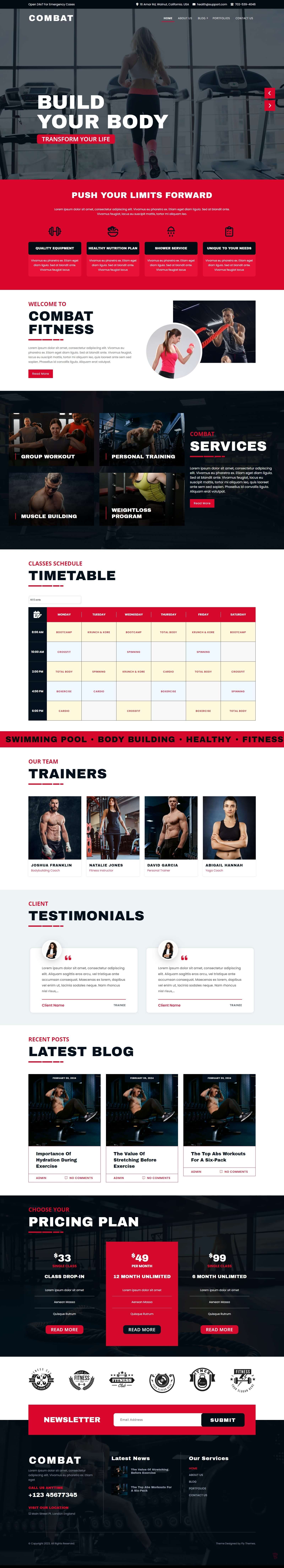 Fitness WordPress Theme